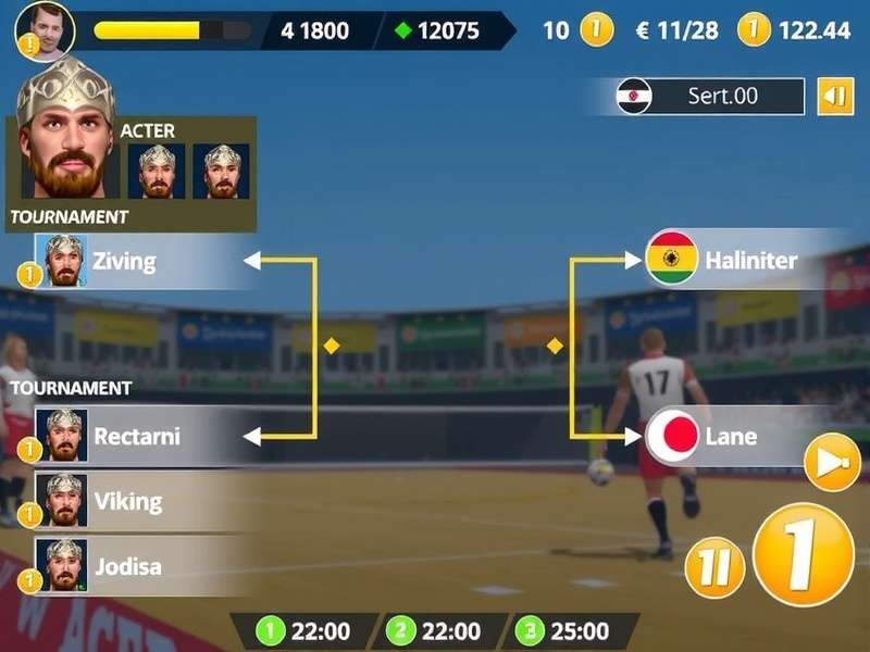 Viking Volley Aces Character Selection Screen